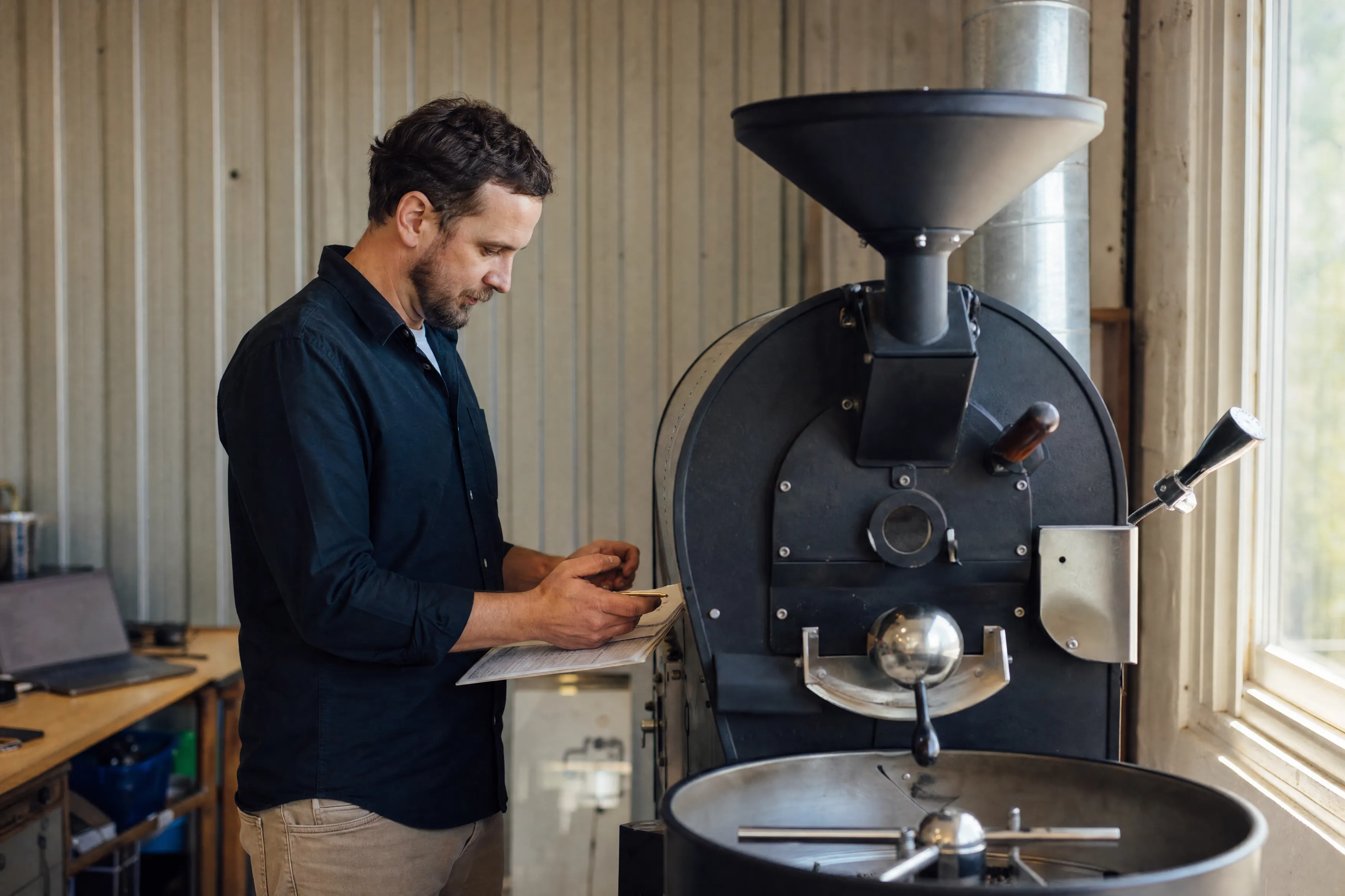 Owner pricing new equipment for his business